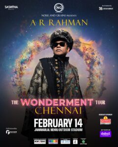 Chinmayi, A.R. Ameen, Adithya RK, Nakul Abhyankar and More to Join A.R. Rahman in Chennai at ‘The Wonderment Tour’